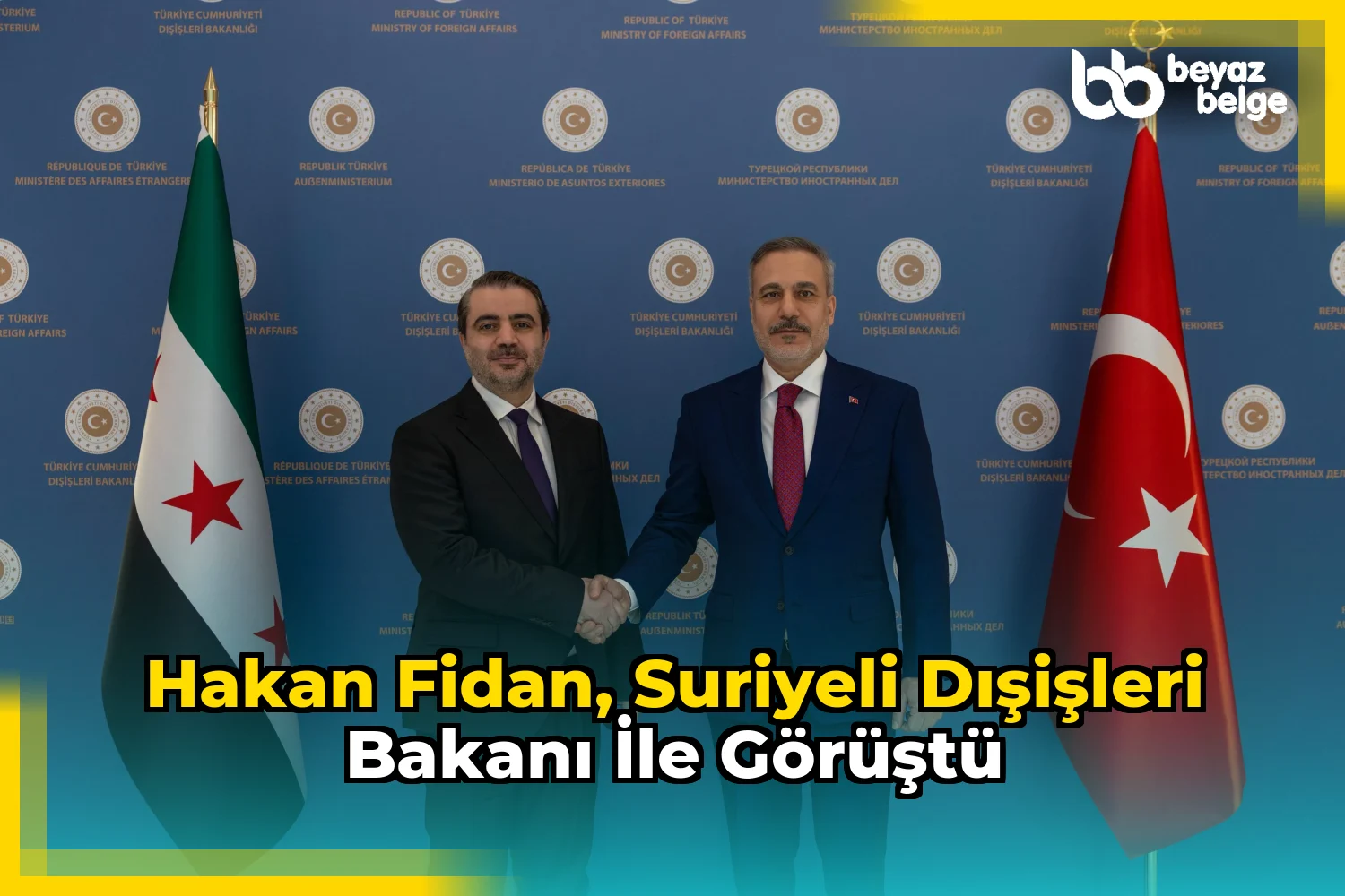 Hakan Fidan, Suriyeli Dışişleri Bakanı ile görüştü