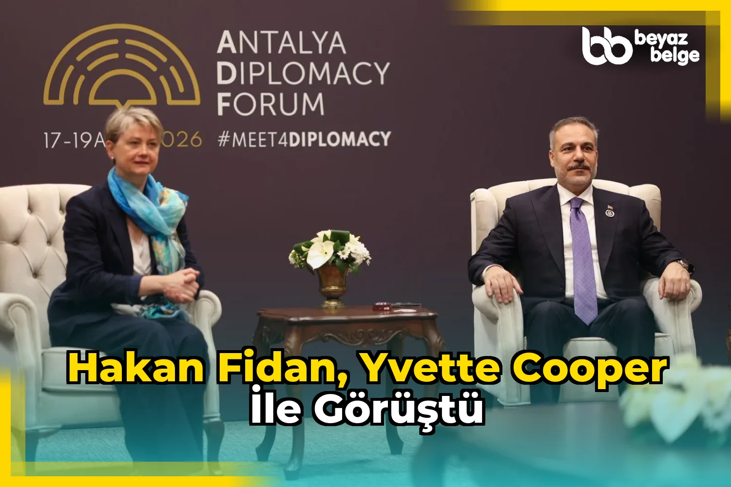 Hakan Fidan, Yvette Cooper ile görüştü