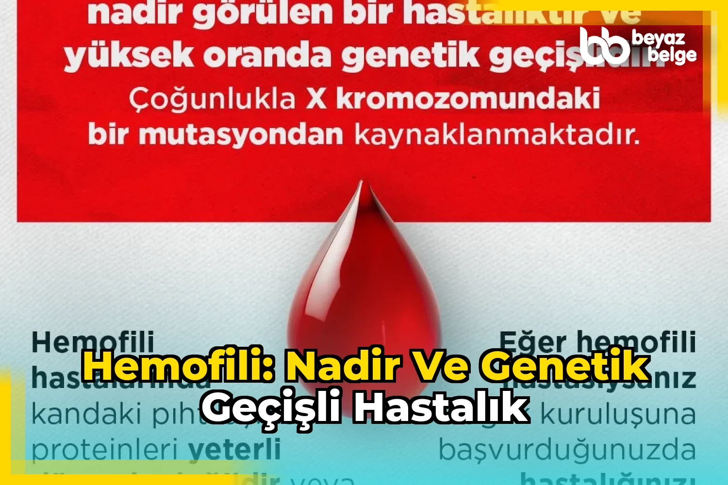 Hemofili: Nadir ve Genetik Geçişli Hastalık