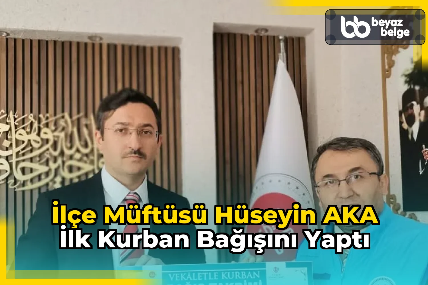 İlçe Müftüsü Hüseyin AKA İlk Kurban Bağışını Yaptı