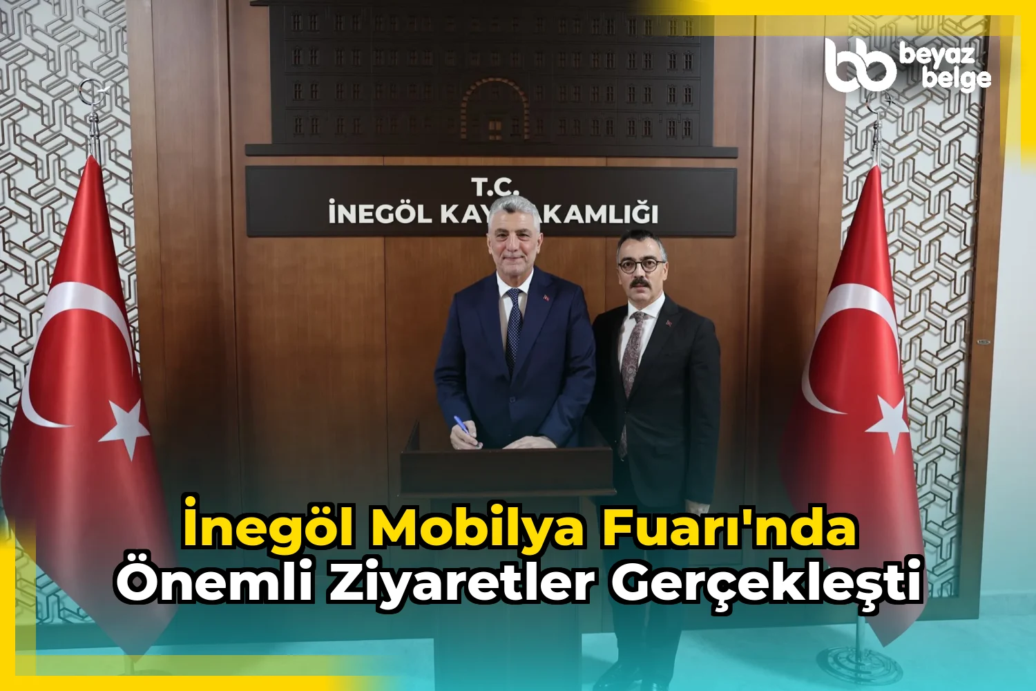 İnegöl Mobilya Fuarı'nda önemli ziyaretler gerçekleşti