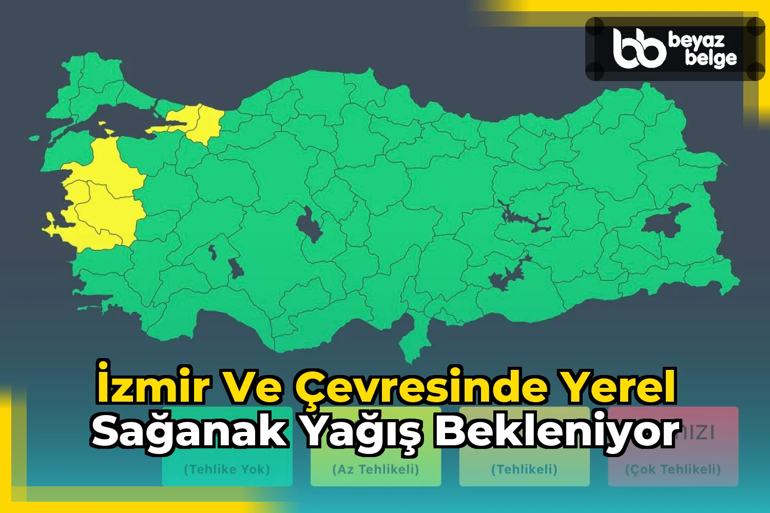 İzmir ve çevresinde yerel sağanak yağış bekleniyor