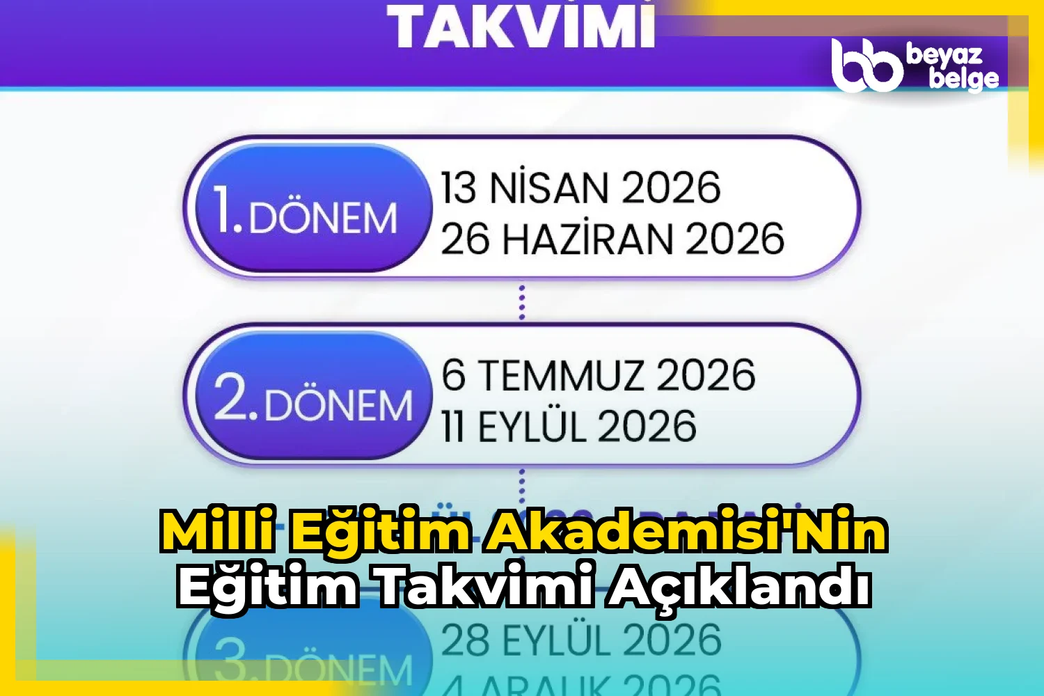 Milli Eğitim Akademisi'nin Eğitim Takvimi Açıklandı