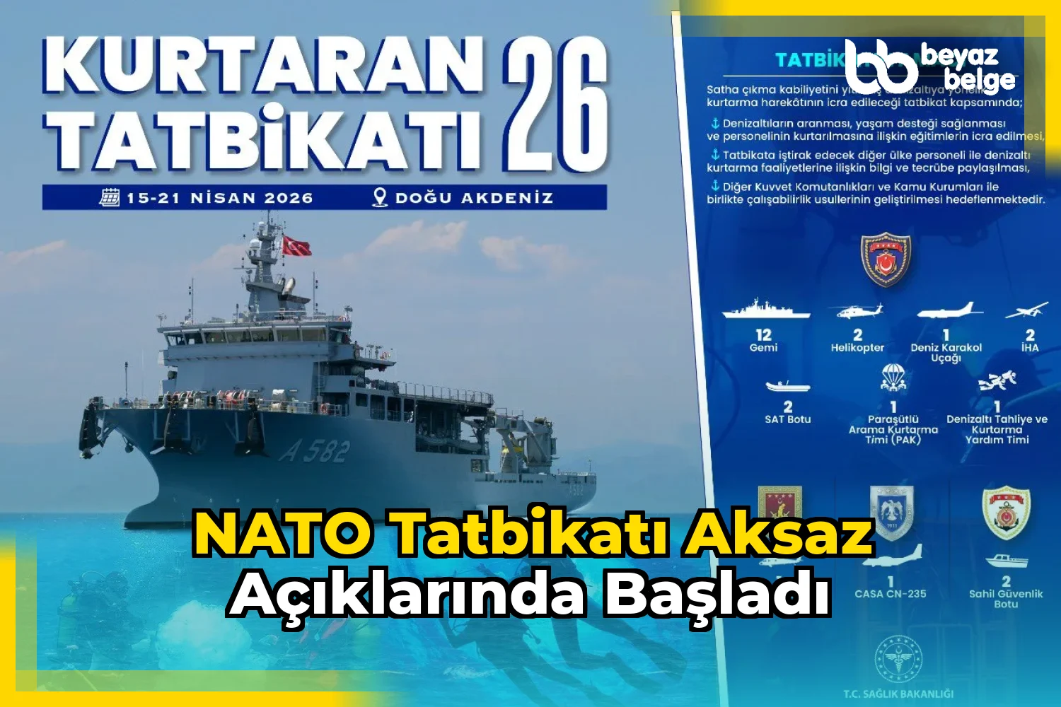 NATO tatbikatı Aksaz açıklarında başladı