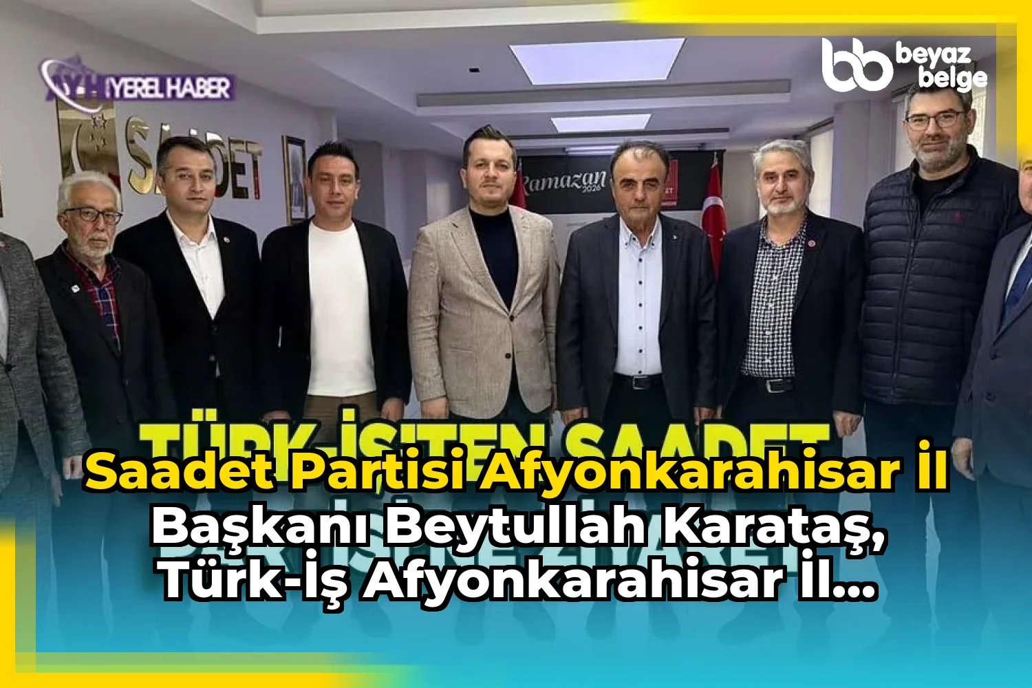 Saadet Partisi Afyonkarahisar İl Başkanı Beytullah Karataş, Türk-İş Afyonkarahisar İl Temsilcisi Muharrem Uslu'yu Ağırladı