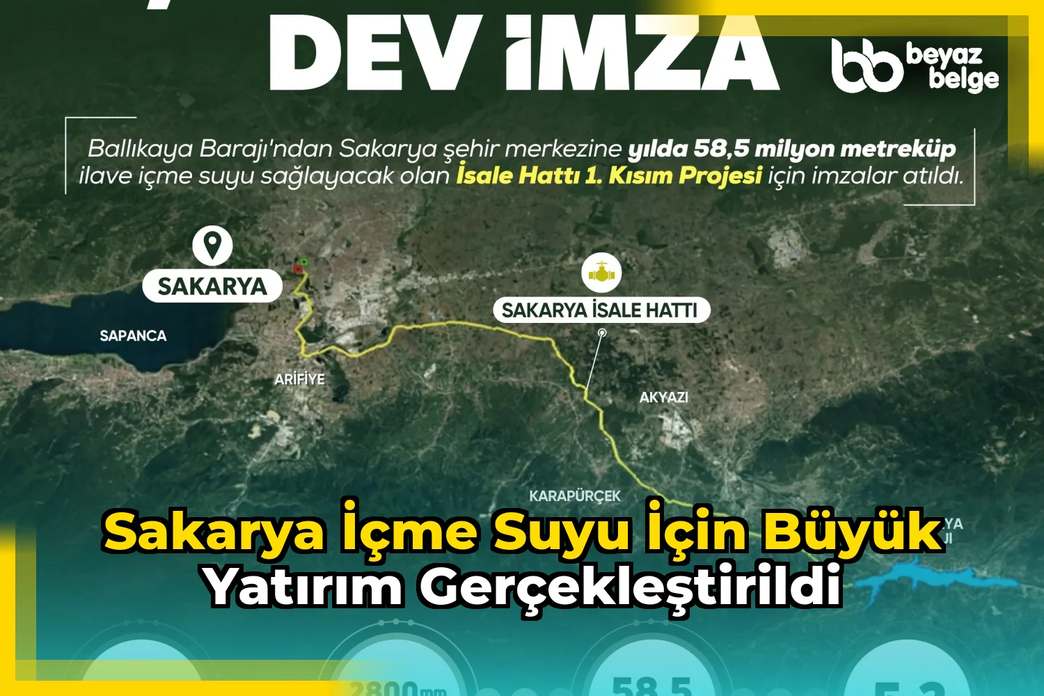 Sakarya içme suyu için büyük yatırım gerçekleştirildi