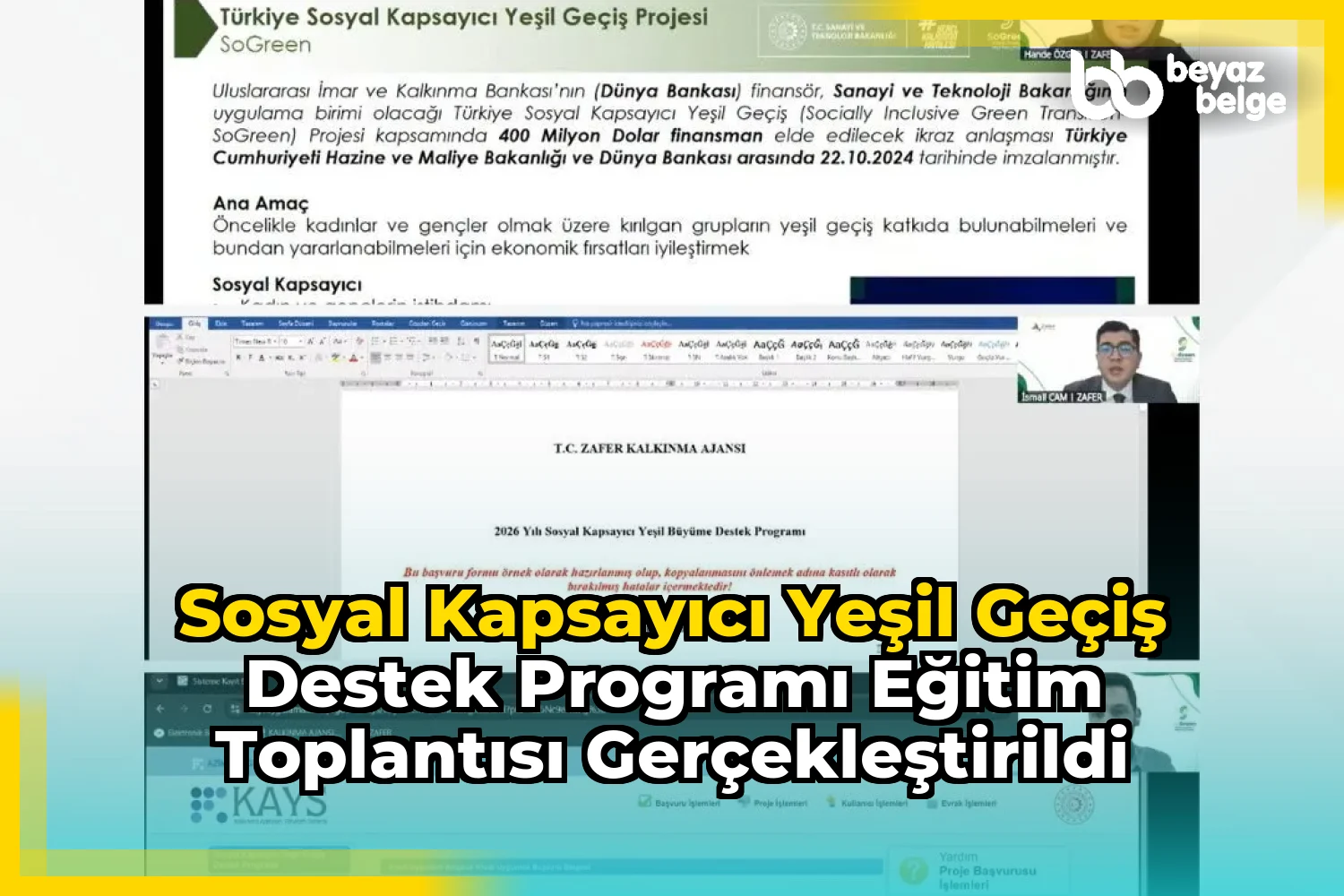 Sosyal Kapsayıcı Yeşil Geçiş Destek Programı Eğitim Toplantısı Gerçekleştirildi