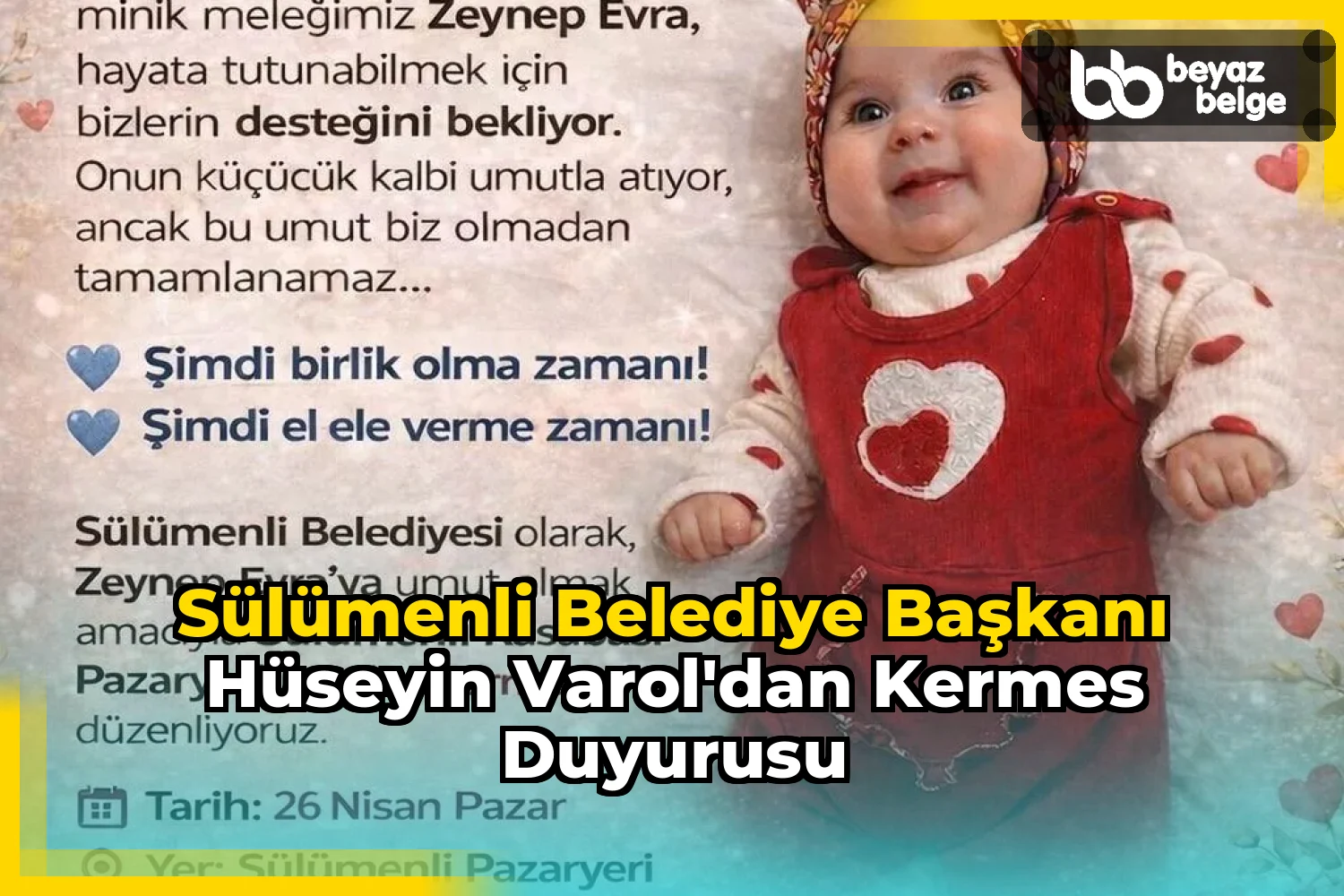 Sülümenli Belediye Başkanı Hüseyin Varol'dan Kermes Duyurusu