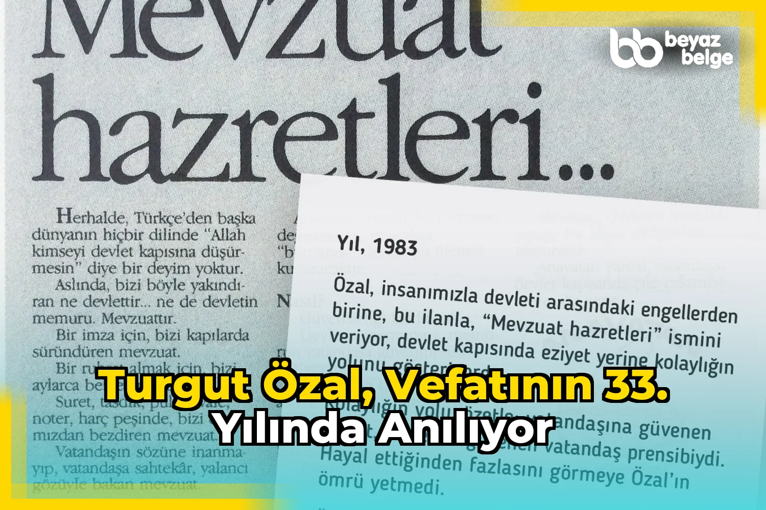 Turgut Özal, Vefatının 33. Yılında Anılıyor