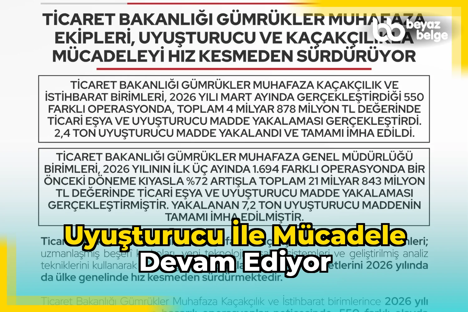 Uyuşturucu ile Mücadele Devam Ediyor