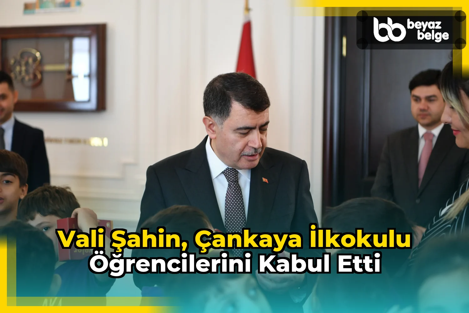 Vali Şahin, Çankaya İlkokulu öğrencilerini kabul etti