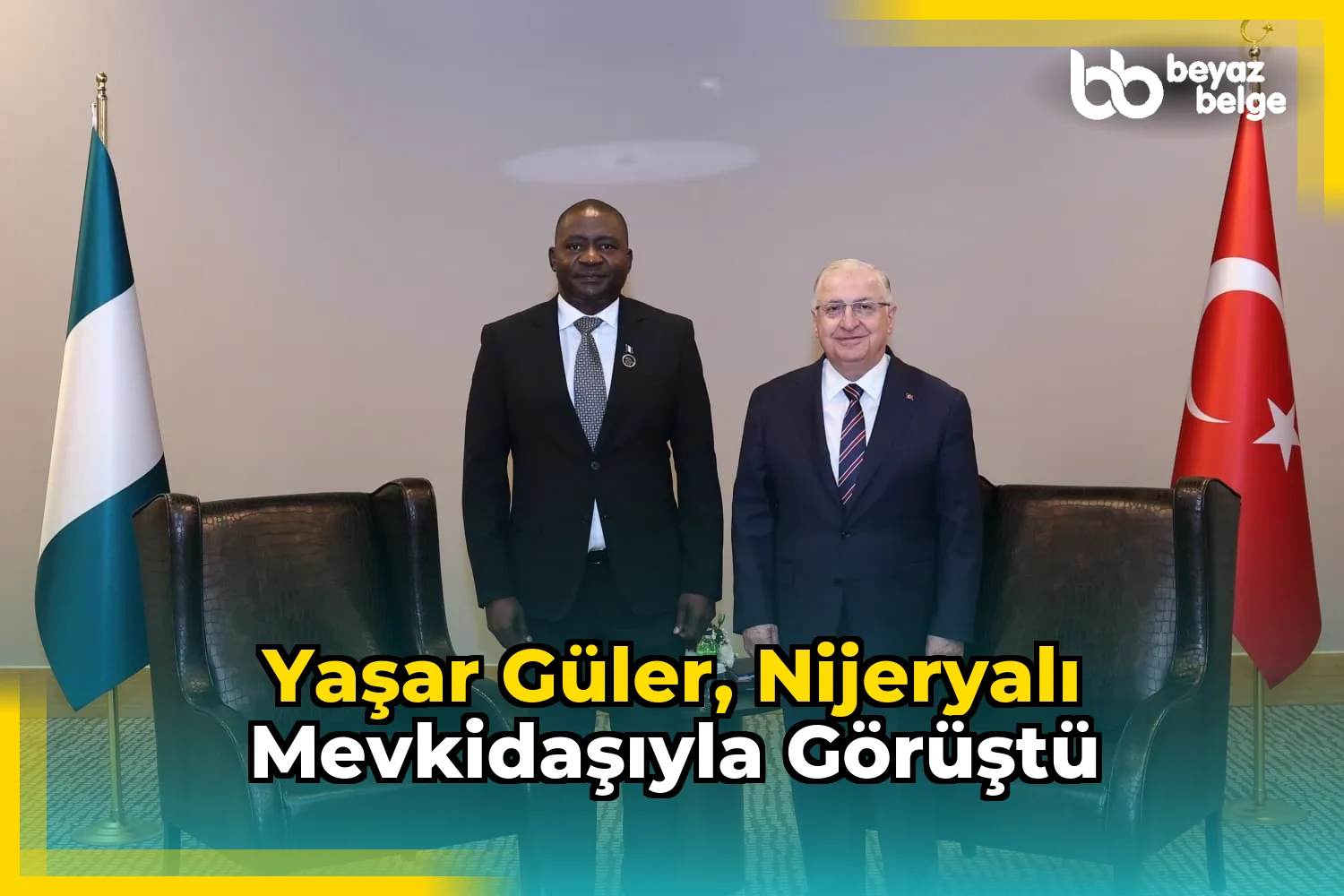Yaşar Güler, Nijeryalı mevkidaşıyla görüştü