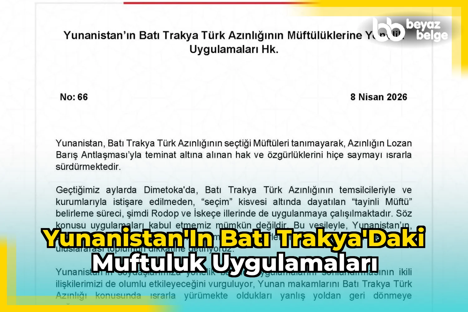 Yunanistan'ın Batı Trakya'daki Muftuluk Uygulamaları