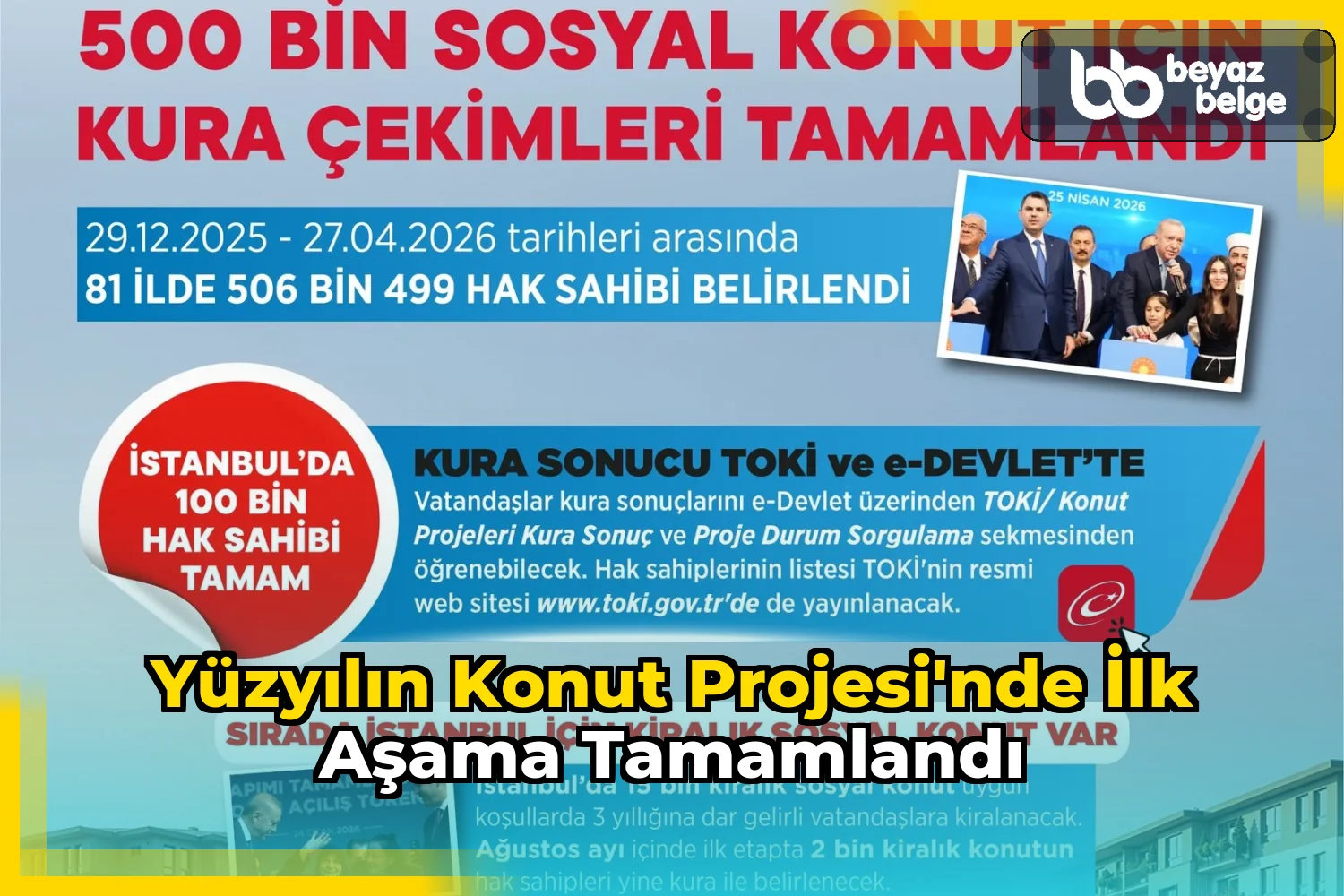 Yüzyılın Konut Projesi'nde ilk aşama tamamlandı