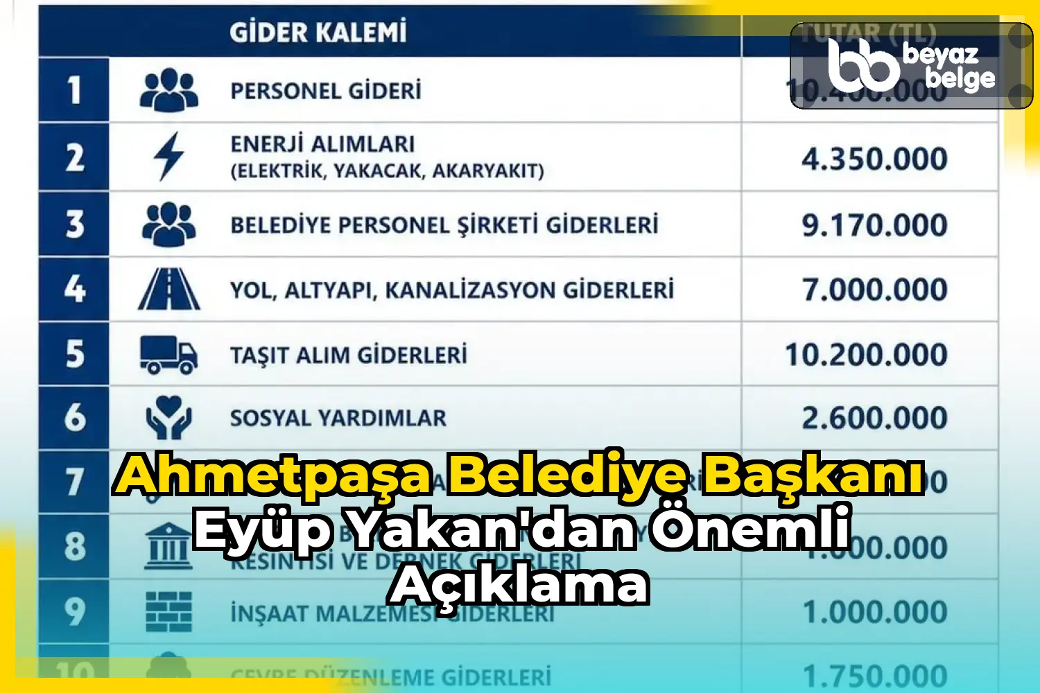 AhmetPaşa Belediye Başkanı Eyüp Yakan'dan Önemli Açıklama