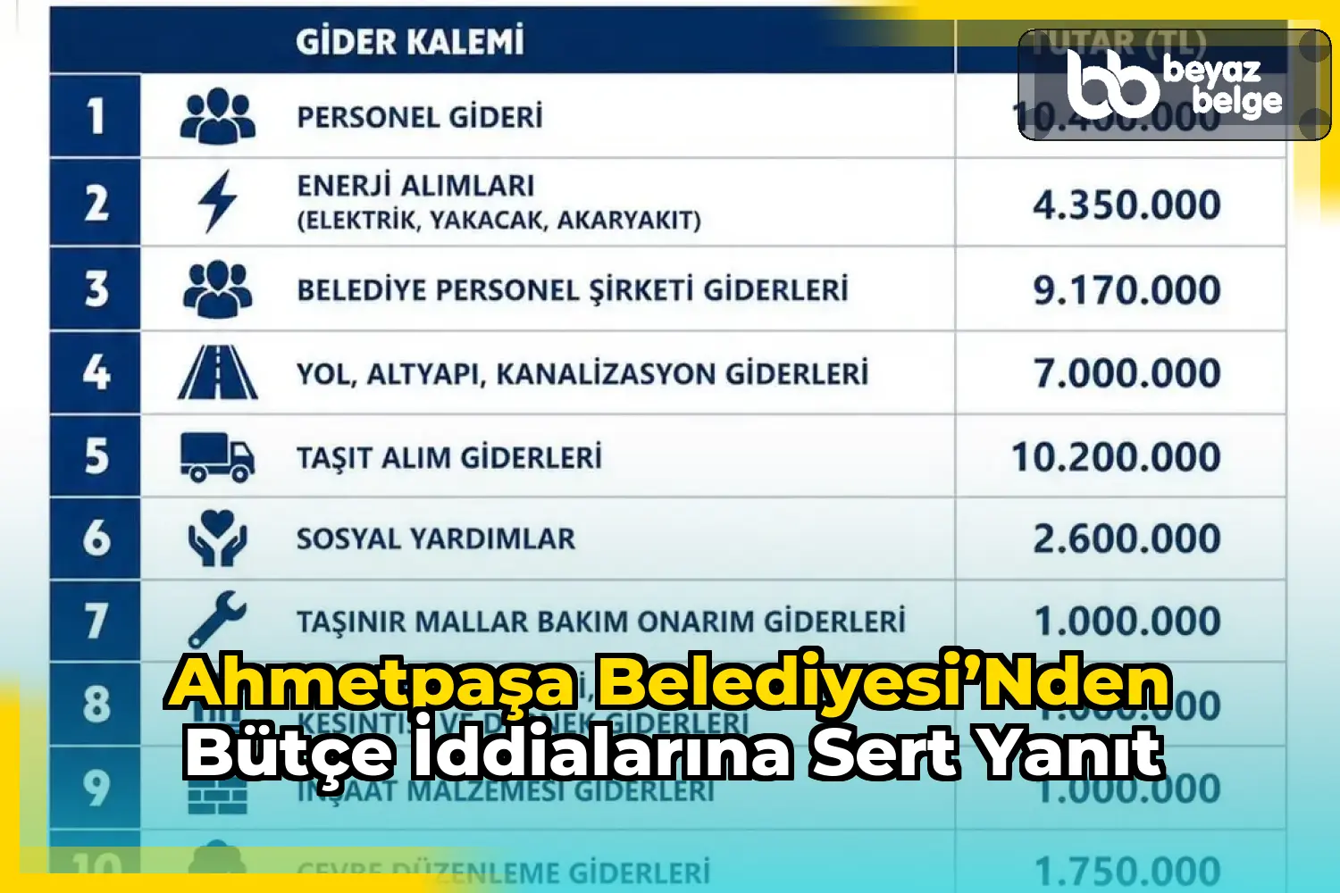Ahmetpaşa Belediyesi’nden Bütçe İddialarına Sert Yanıt