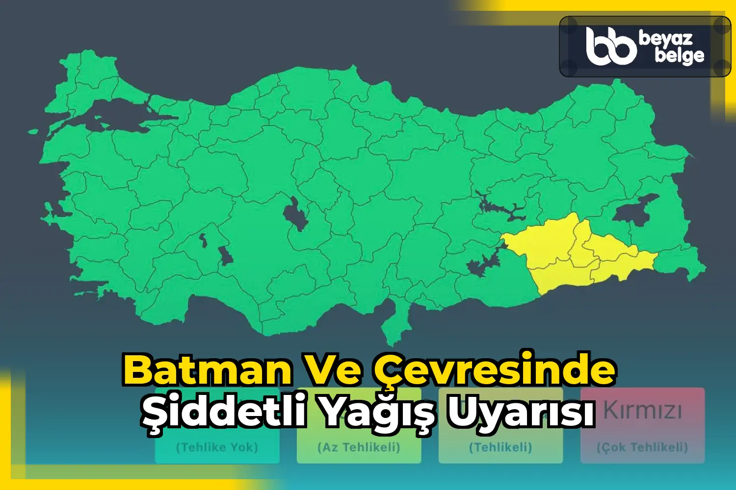 Batman ve çevresinde şiddetli yağış uyarısı