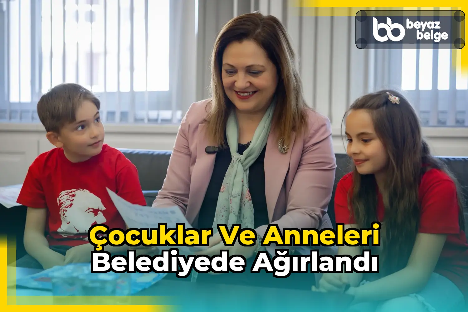 Çocuklar ve anneleri belediyede ağırlandı