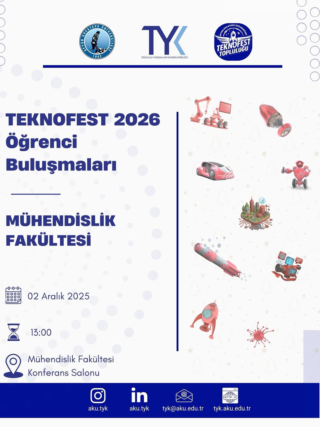 Afyon Kocatepe Üniversitesi'nde TEKNOFEST 2026 Bilgilendirme Toplantısı Düzenleniyor