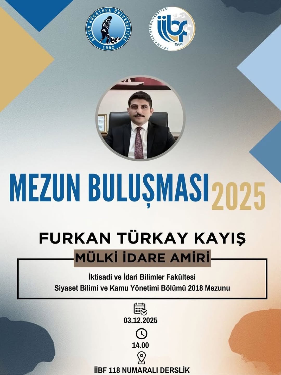 Afyon Kocatepe Üniversitesi'nde Bugün: İİBF Mezun Buluşması