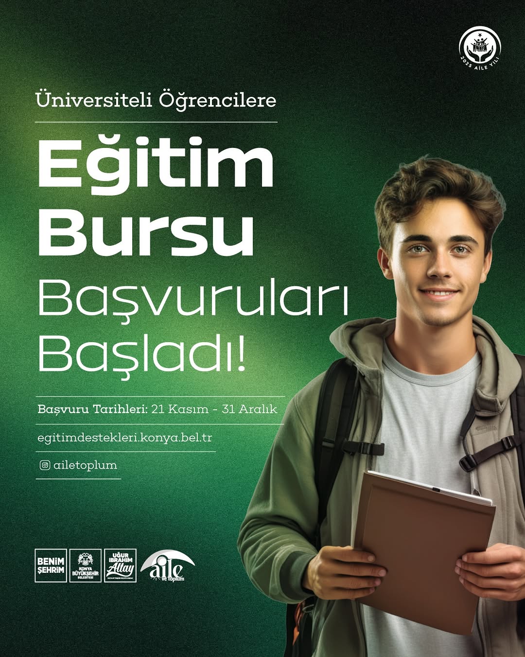 Konya Büyükşehir Belediyesi Eğitim Bursu Başvurularını Açtı