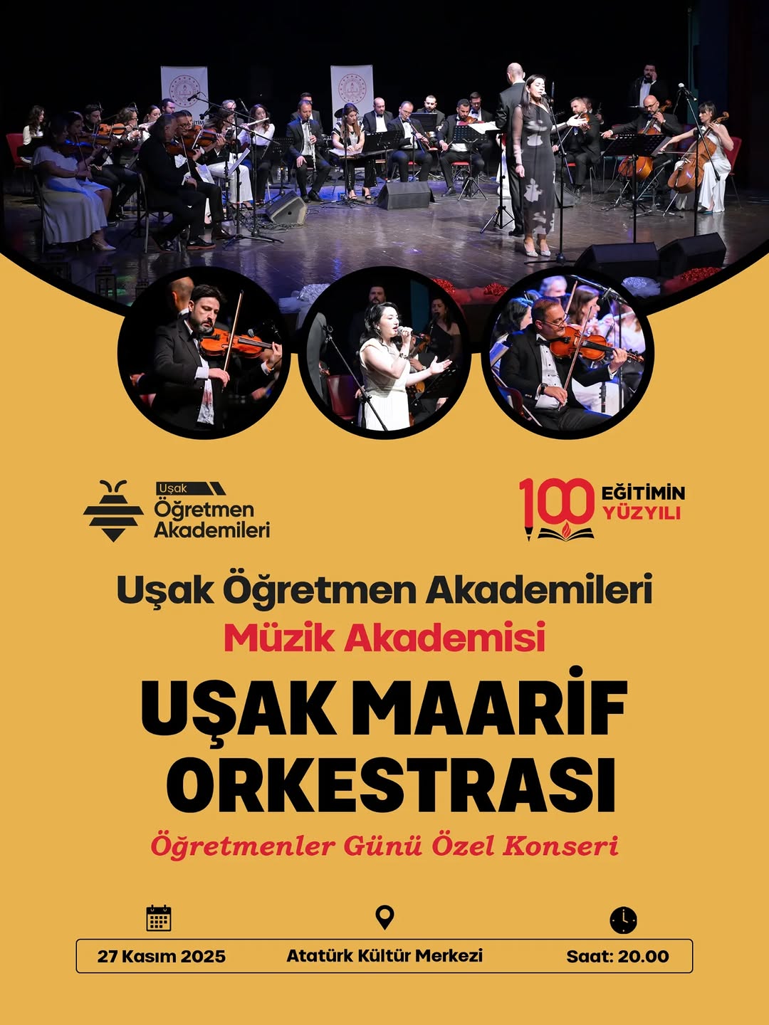 Uşak Maarif Orkestrası Öğretmenler Günü Özel Konseri