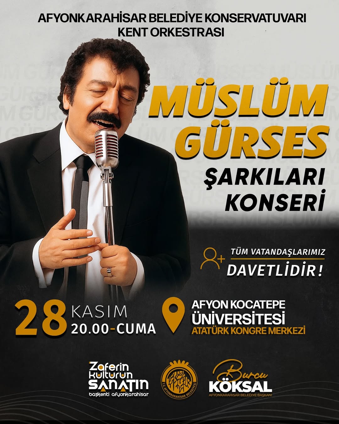 Afyonkarahisar Belediyesi Kent Orkestrası Müslüm Gürses Konseri
